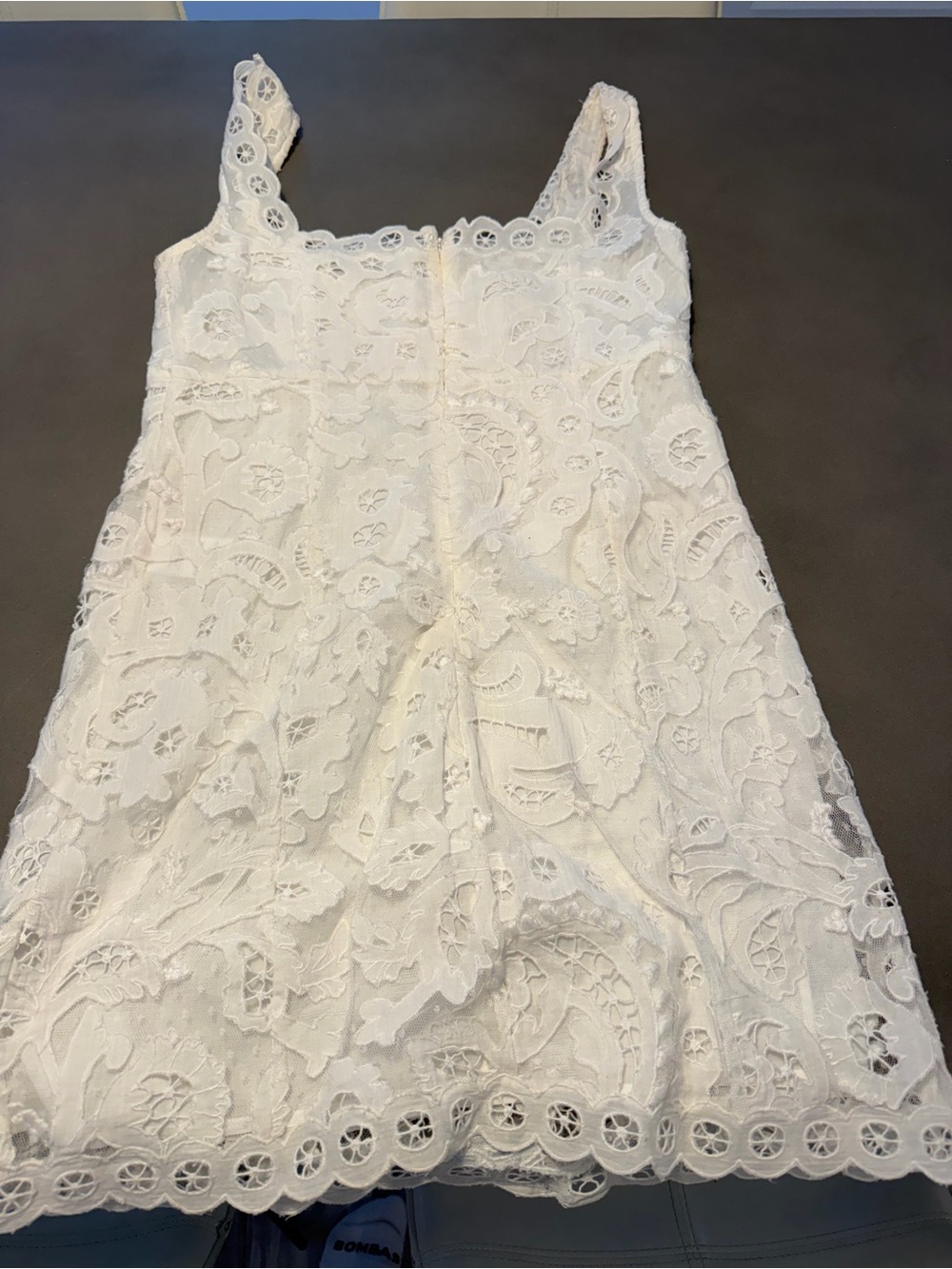 Sea New York White Eyelet Lace Square-Neck Mini Dress - Picture 7 of 9